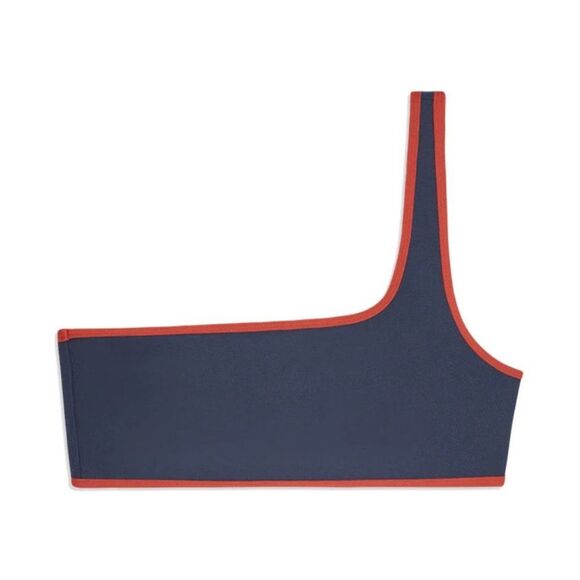 WeWoreWhat Contrast One Shoulder Sports Bra Blue Red Size Large NWT - Picture 8 of 12